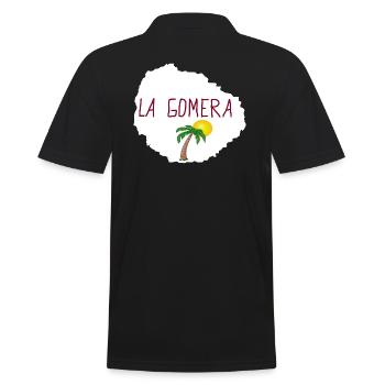 La Gomera , kanarische Insel - Männer Poloshirt - Schwarz - Hinten - Kai (181cm)