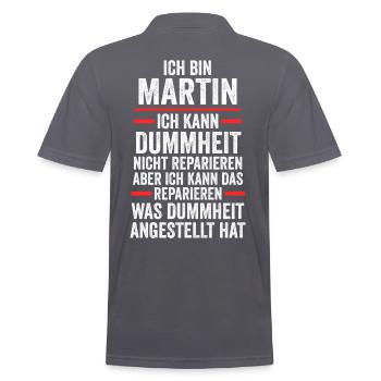 Martin - Polo Homme - charbon - Dos - Nico (186cm)