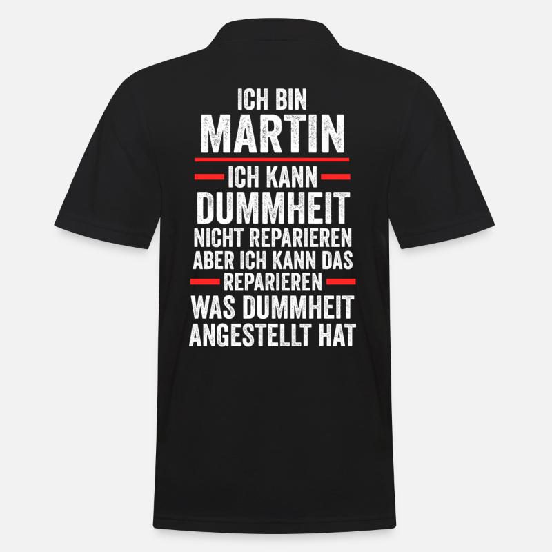 Martin - Männer Poloshirt - Schwarz