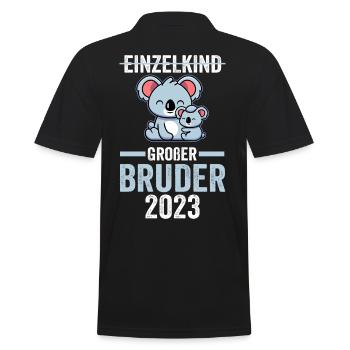Koala 2023 Bruder - Männer Poloshirt - Schwarz - Hinten - Kai (181cm)