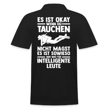 Schullehrerin Lehrerin - Männer Poloshirt - Schwarz - Hinten - Kai (181cm)