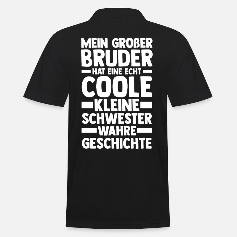 Geschwister Brüder Schwester Bruder - Männer Poloshirt - Schwarz