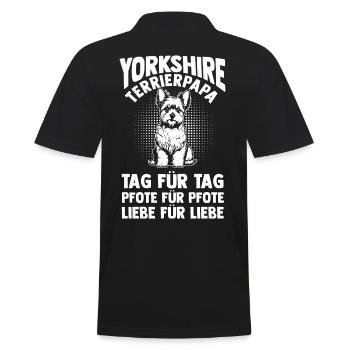Chien Chien Papa Papa Yorkshirepapa Yorkshire Terri - Polo Homme - noir - Dos - Kai (181cm)