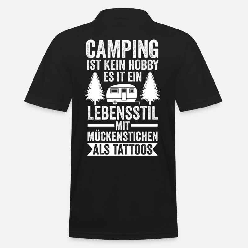 Camping-car Camping-car Camping Camping - Polo Homme - noir