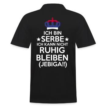 Serbe Balkan Jugoslawien Serbin Srbija Jugo Serbie - Männer Poloshirt - Schwarz - Hinten - Kai (181cm)