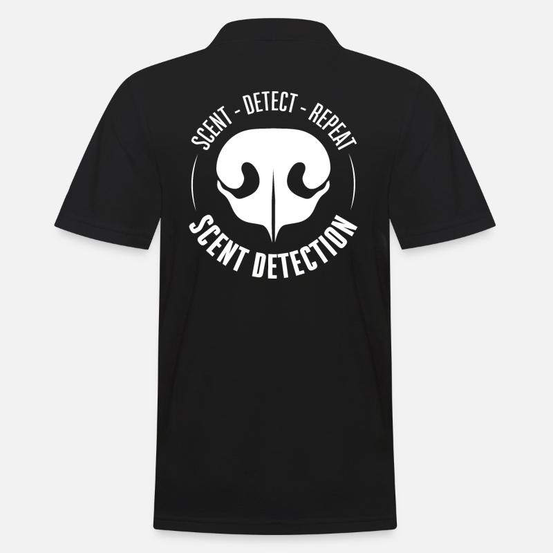 SCENT DETECTION Hundetraining Hunde Suchhunde - Männer Poloshirt - Schwarz
