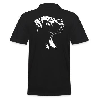 Dogue Argentino Silhouette Chien Chiens Wilsigns - Polo Homme - noir - Dos - Kai (181cm)