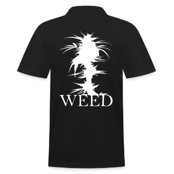 Weed Cannabis - Men's Polo Shirt - black - Back - Kai (181cm)