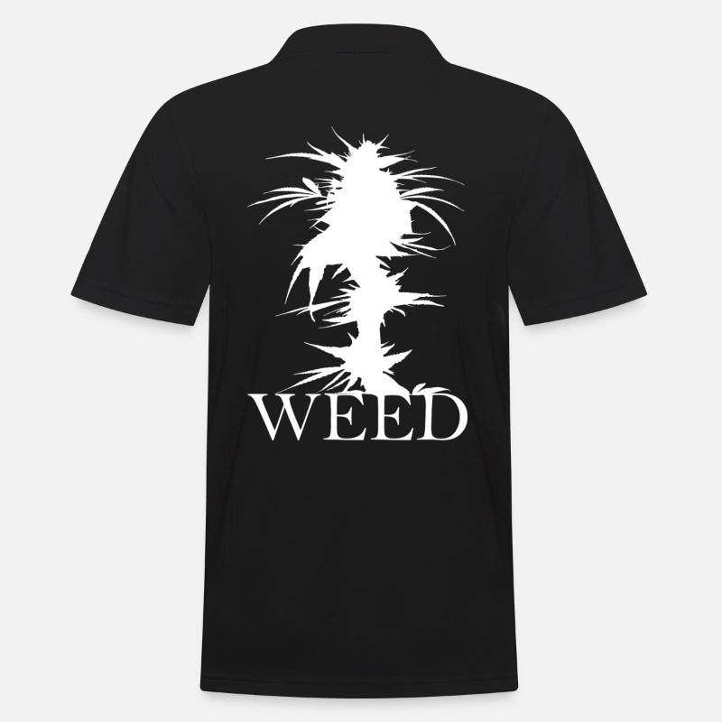 Weed Cannabis - Männer Poloshirt - Schwarz