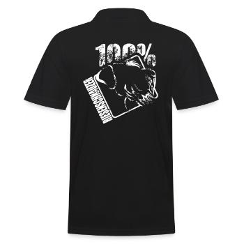 RIESENSCHNAUZER 100 - Männer Poloshirt - Schwarz - Hinten - Kai (181cm)