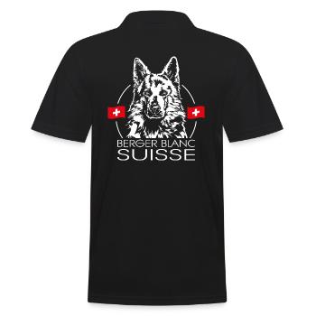 BERGER BLANC SUISSE Chien de Wilsigns - Polo Homme - noir - Dos - Kai (181cm)