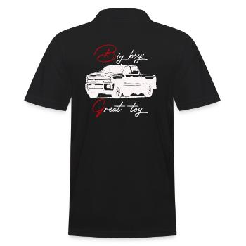 pick-up ,Geländewagen,offroad,auto,4x4,transporter - Männer Poloshirt - Schwarz - Hinten - Kai (181cm)