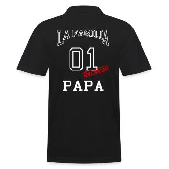 Der beste Papa La Familia Geschenkidee Eltern - Männer Poloshirt - Schwarz - Hinten - Kai (181cm)
