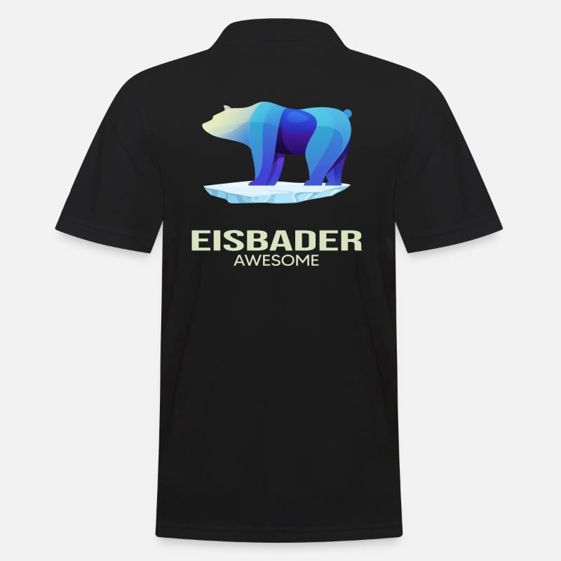 Eisbader Winter swimming "Eisbär-Eisbader" - Men's Polo Shirt - black