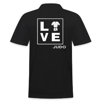 Judoka Judo Martial Arts JUDO-love - Men's Polo Shirt - black - Back - Kai (181cm)