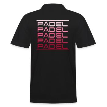 Padel Padeltennis magenta-Padel-space Paddle - Men's Polo Shirt - black - Back - Kai (181cm)