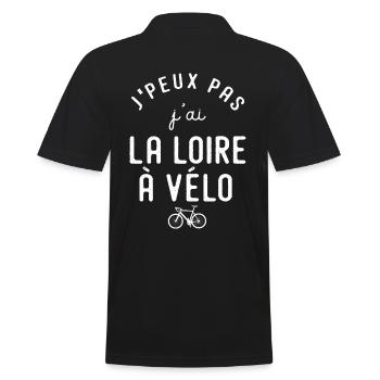 Jpeux pas jai la Loire à vélo cadeau vélo tourisme - Polo Homme - noir - Dos - Kai (181cm)