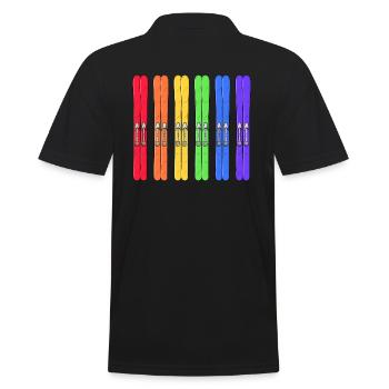 skifahrer lgbt-ski hüttengaudi alpin ski piste - Männer Poloshirt - Schwarz - Hinten - Kai (181cm)