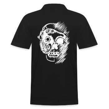 Steampunk Skull - Polo Homme - noir - Dos - Kai (181cm)