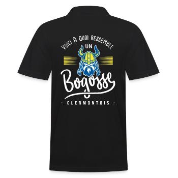 un bogosse clermontois rugby clermont humour - Polo Homme - noir - Dos - Kai (181cm)