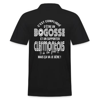 Cadeau bogosse supporter club foot clermontois - Polo Homme - noir - Dos - Kai (181cm)