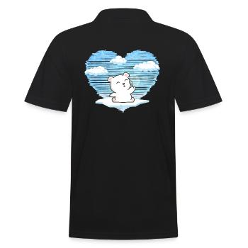 L’ours polaire nageur hivernal adore se baigner dans la glace dans le trou de glace - Polo Homme - noir - Dos - Kai (181cm)