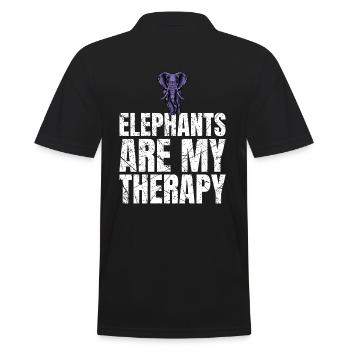 Les éléphants sont mon ami animal éléphant de thérapie - Polo Homme - noir - Dos - Kai (181cm)
