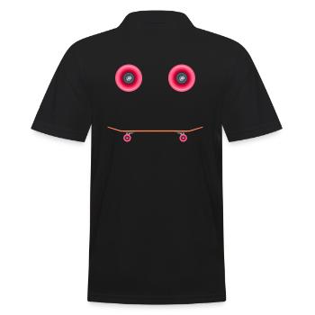 skater skateboard sk8 halfpipe skateboarder - Polo Homme - noir - Dos - Kai (181cm)