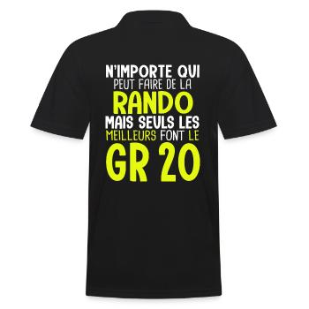 Cadeau randonnée les meilleurs font le GR 20 rando - Polo Homme - noir - Dos - Kai (181cm)