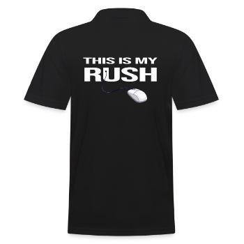 gamer nerds online gameplay rush zocker community - Männer Poloshirt - Schwarz - Hinten - Kai (181cm)