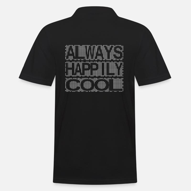 always happily cool - Männer Poloshirt - Schwarz