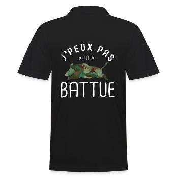 J'peux pas j'ai battue chasse chasseur sanglier - Polo Homme - noir - Dos - Kai (181cm)