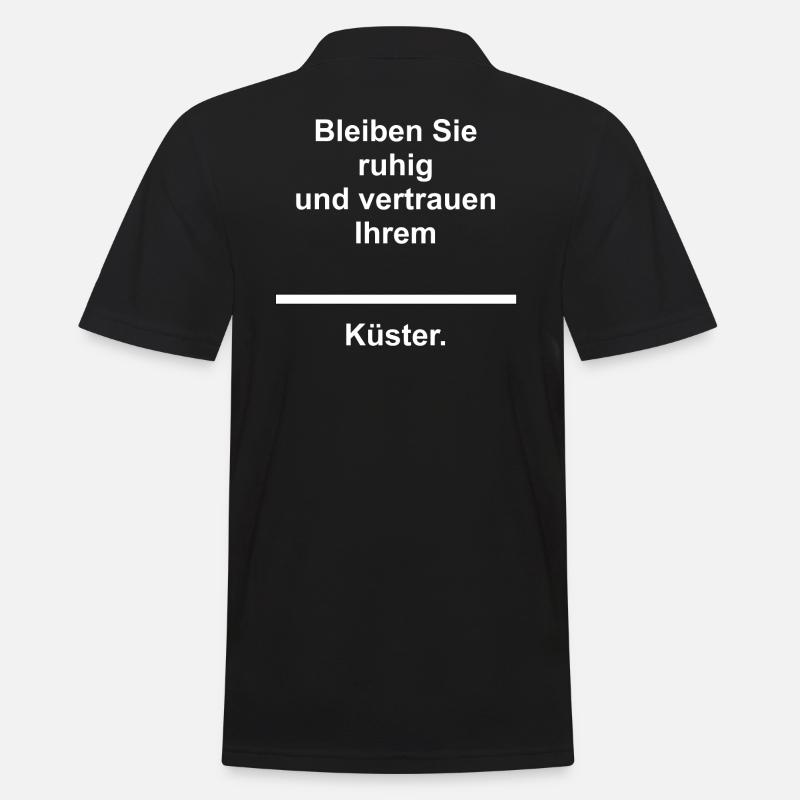 Vertrauen Ihrem Küster, Beruf Geschenke - Männer Poloshirt - Schwarz