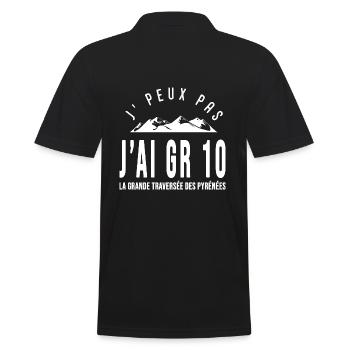 J'peux pas j'ai GR 10 cadeau sport randonnée - Polo Homme - noir - Dos - Kai (181cm)