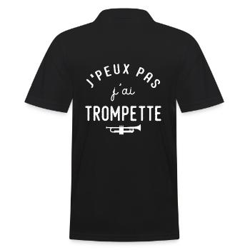 J'peux pas j'ai trompette humour trompettiste - Polo Homme - noir - Dos - Kai (181cm)
