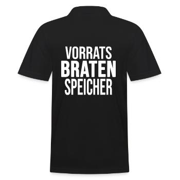 Grillen Grillmaster grillt BBQ-Braten Holzkohle - Männer Poloshirt - Schwarz - Hinten - Kai (181cm)