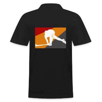 Joueur de hockey - Polo Homme - noir - Dos - Kai (181cm)