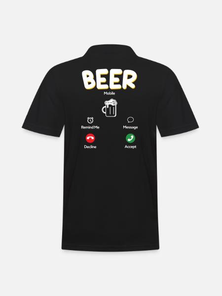 Klassisches Bierglas Motiv - Männer Poloshirt - Schwarz