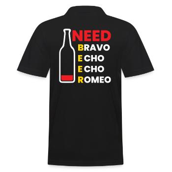 Lust for Life Bottle Design - Men's Polo Shirt - black - Back - Kai (181cm)