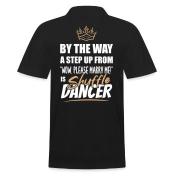 Shuffle Tänzer / Tänzerin ist am attraktivsten - Männer Poloshirt - Schwarz - Hinten - Kai (181cm)