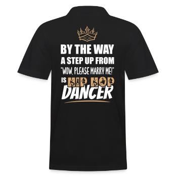 Ein Hip Hop Tänzer / Tänzerin ist am attraktivsten - Männer Poloshirt - Schwarz - Hinten - Kai (181cm)