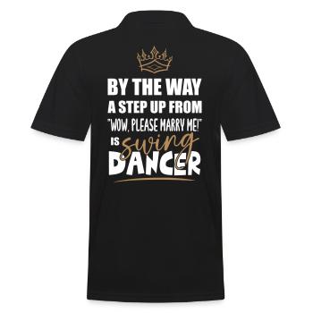 step up from marry me swing dancer - Männer Poloshirt - Schwarz - Hinten - Kai (181cm)