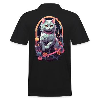 Design de chat Pastel gothique pour E-Girls - Polo Homme - noir - Dos - Kai (181cm)