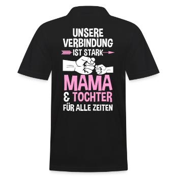 Mutter Muttertag Mama und Tochter - Männer Poloshirt - Schwarz - Hinten - Kai (181cm)