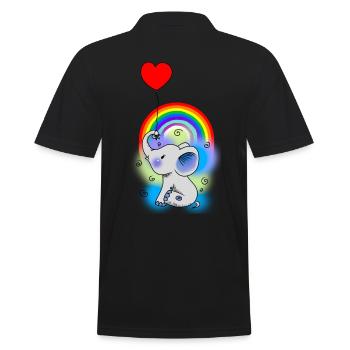 Ballon Bébé Éléphant Enfants Naissance Fantastique Cadeau - Polo Homme - noir - Dos - Kai (181cm)