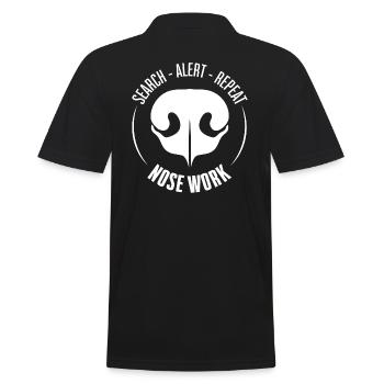NOSE WORK Suchhund Nasenarbeit Hunde Hund - Männer Poloshirt - Schwarz - Hinten - Kai (181cm)