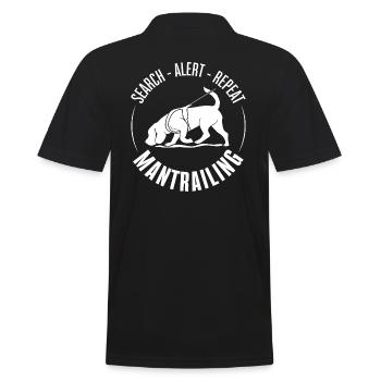 MANTRAILING Hundesport Suchhunde Hunde Hund - Männer Poloshirt - Schwarz - Hinten - Kai (181cm)