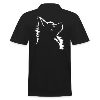Pomeranian Dog Dogs Pomeranian Wilsigns - Men's Polo Shirt - black - Back - Kai (181cm)