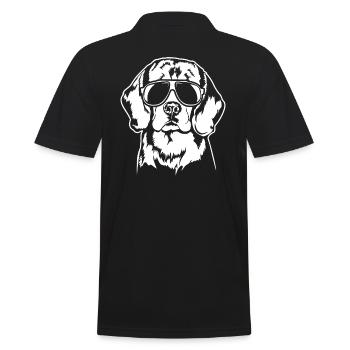 Beagle cool Hund Hunde Portrait Wilsigns - Männer Poloshirt - Schwarz - Hinten - Kai (181cm)