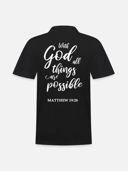 Christliches Bibel Zitat - Männer Poloshirt - Schwarz